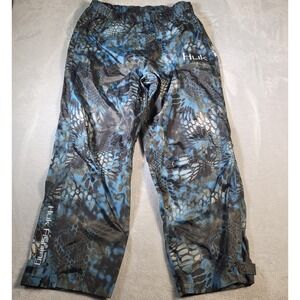 Huk Fishing Rain Pants Mens XXL Blue Kryptek Camo Performance Waterproof Pants